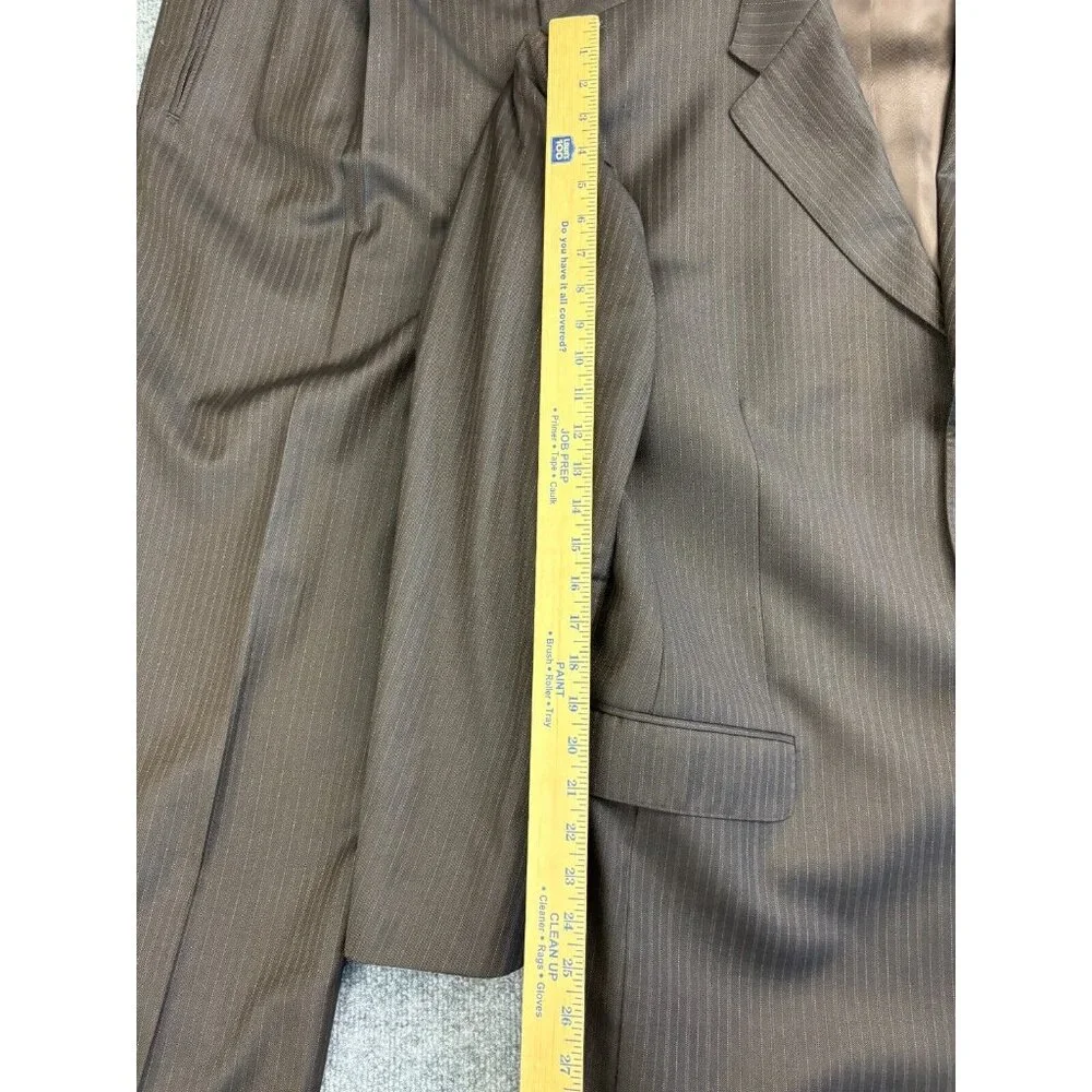 Zanieri 2 Piece Suit Men's 52 Jacket W38 x L31 Pants Brown‎ 100% Wool Italy Made